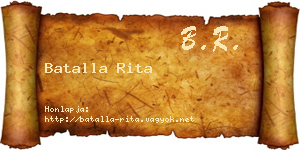 Batalla Rita névjegykártya